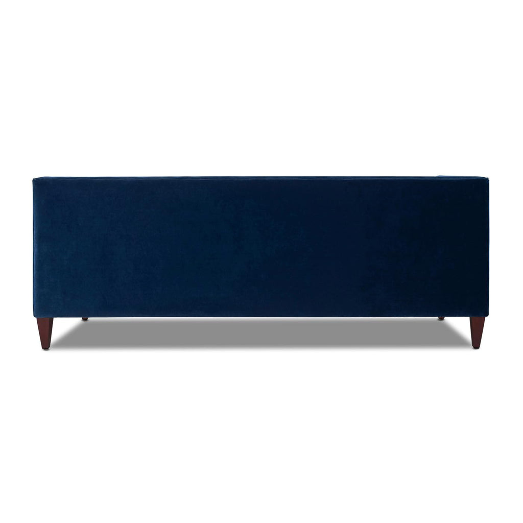 Navy Blue Velvet Tufted Sofa Y79388