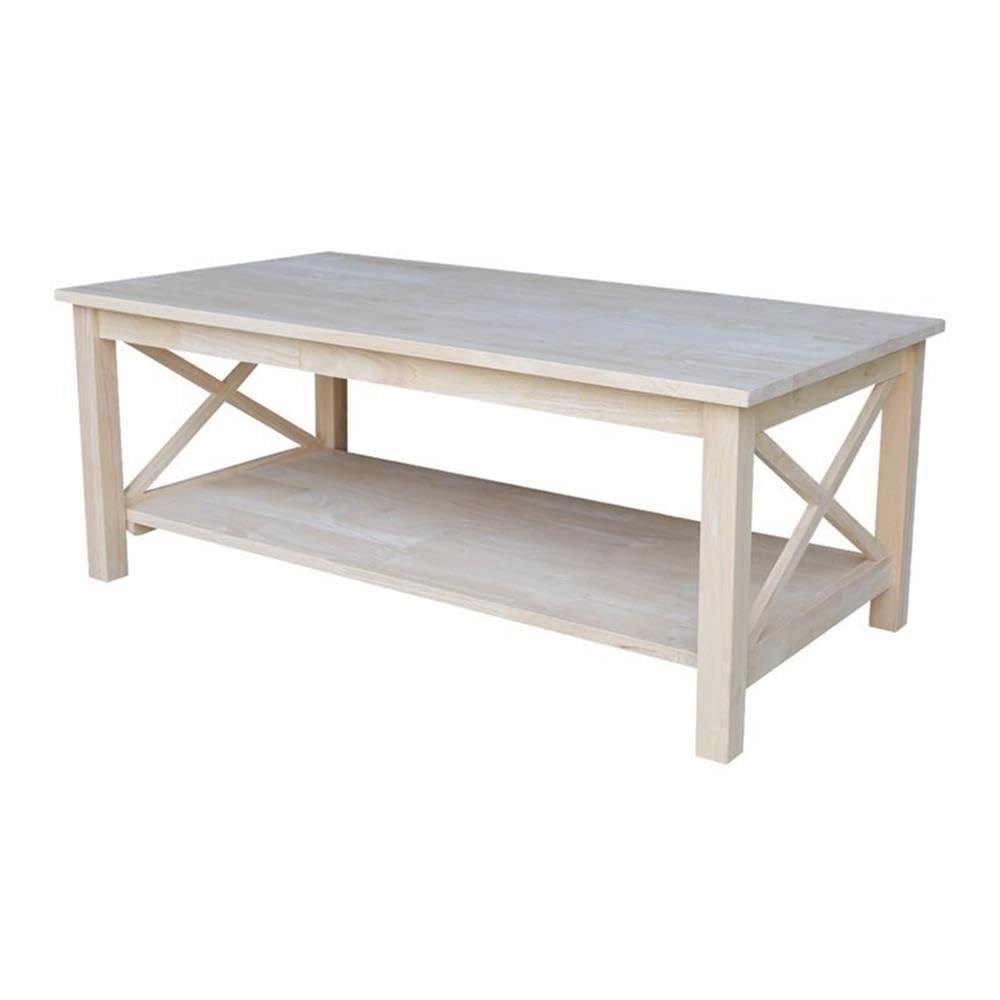 Unfinished Solid Wood Coffee Table N588