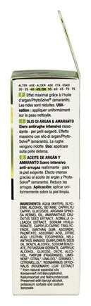 Anti-Wrinkle Intensive Serum Argan Oil & Amaranth 1 oz E4964