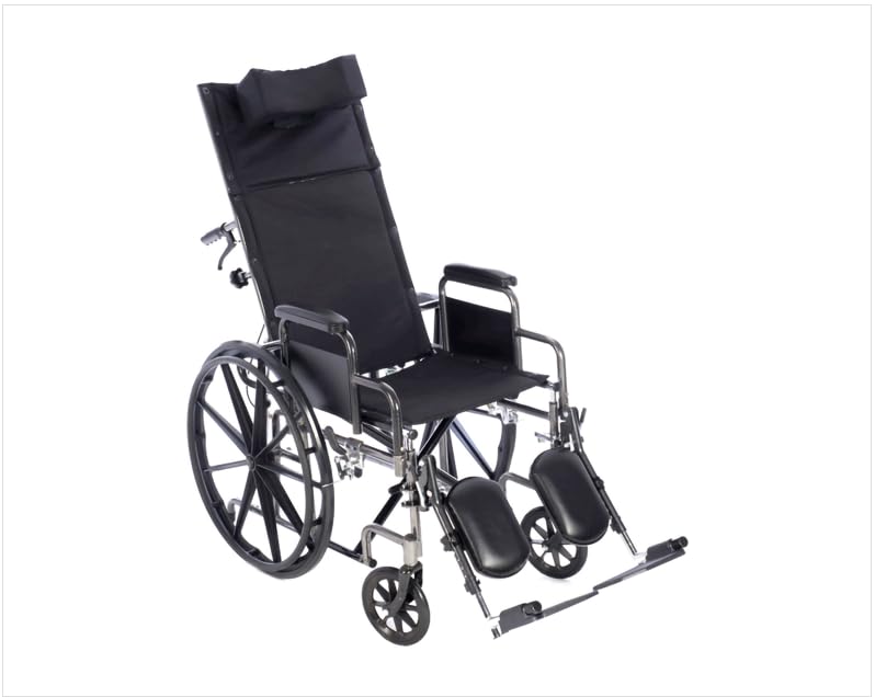 22 Inch Reclining Wheelchair with Elevating Leg Rests G419136