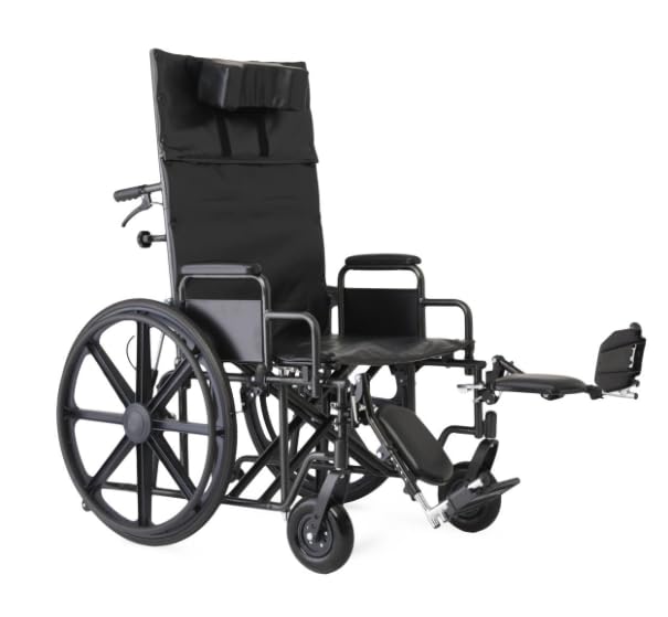 22 Inch Reclining Wheelchair with Elevating Leg Rests G419136