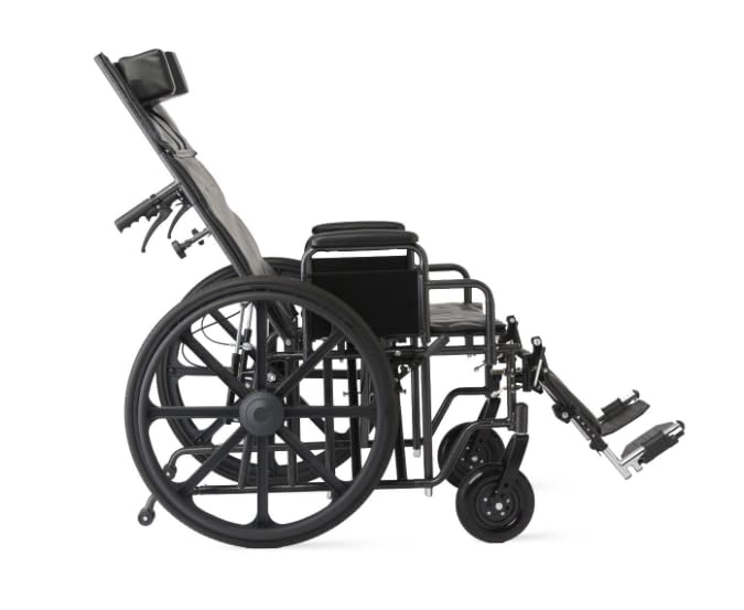 22 Inch Reclining Wheelchair with Elevating Leg Rests G419136