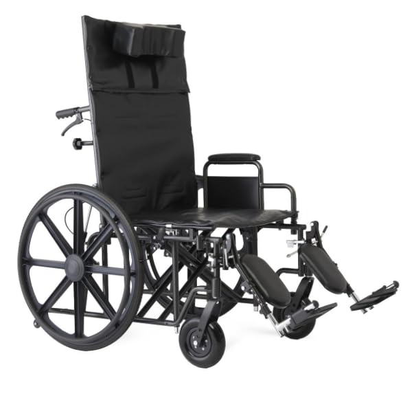 22 Inch Reclining Wheelchair with Elevating Leg Rests G419136