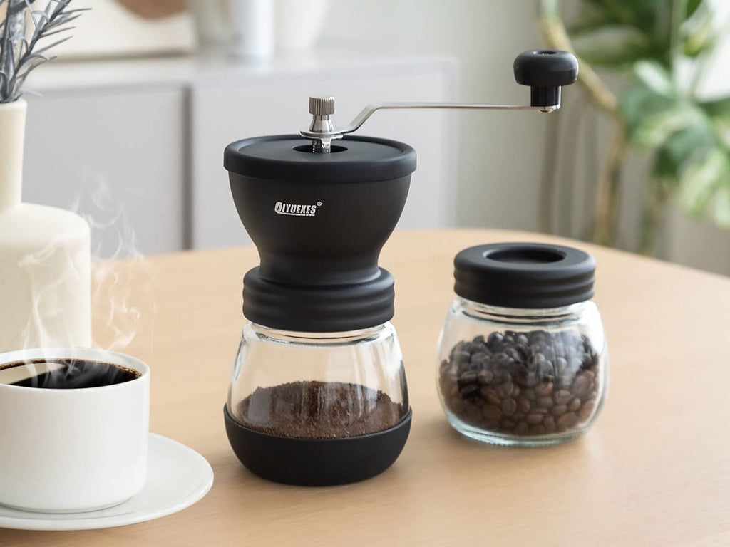 Manual Coffee Grinder 48 Adjustable Settings 80g Conical Burr 2 Jars Q461854