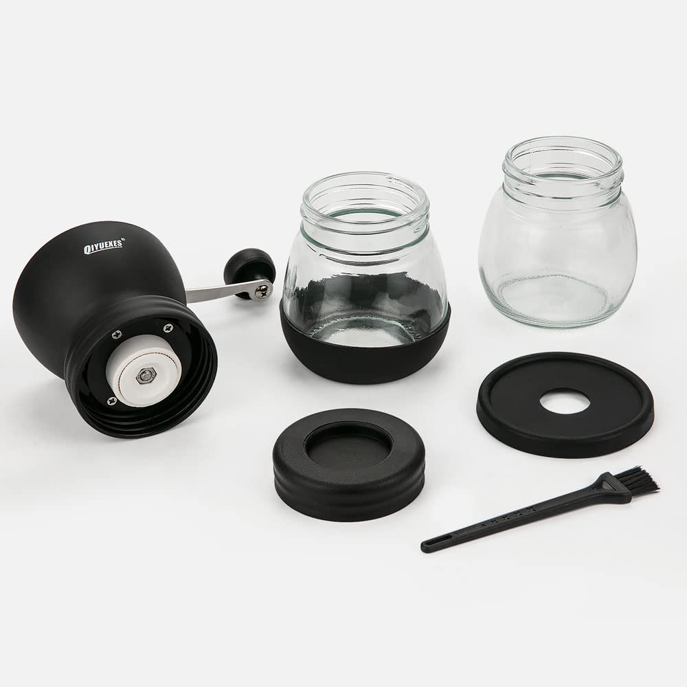 Manual Coffee Grinder 48 Adjustable Settings 80g Conical Burr 2 Jars Q461854