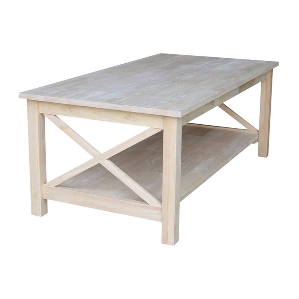Unfinished Solid Wood Coffee Table N588