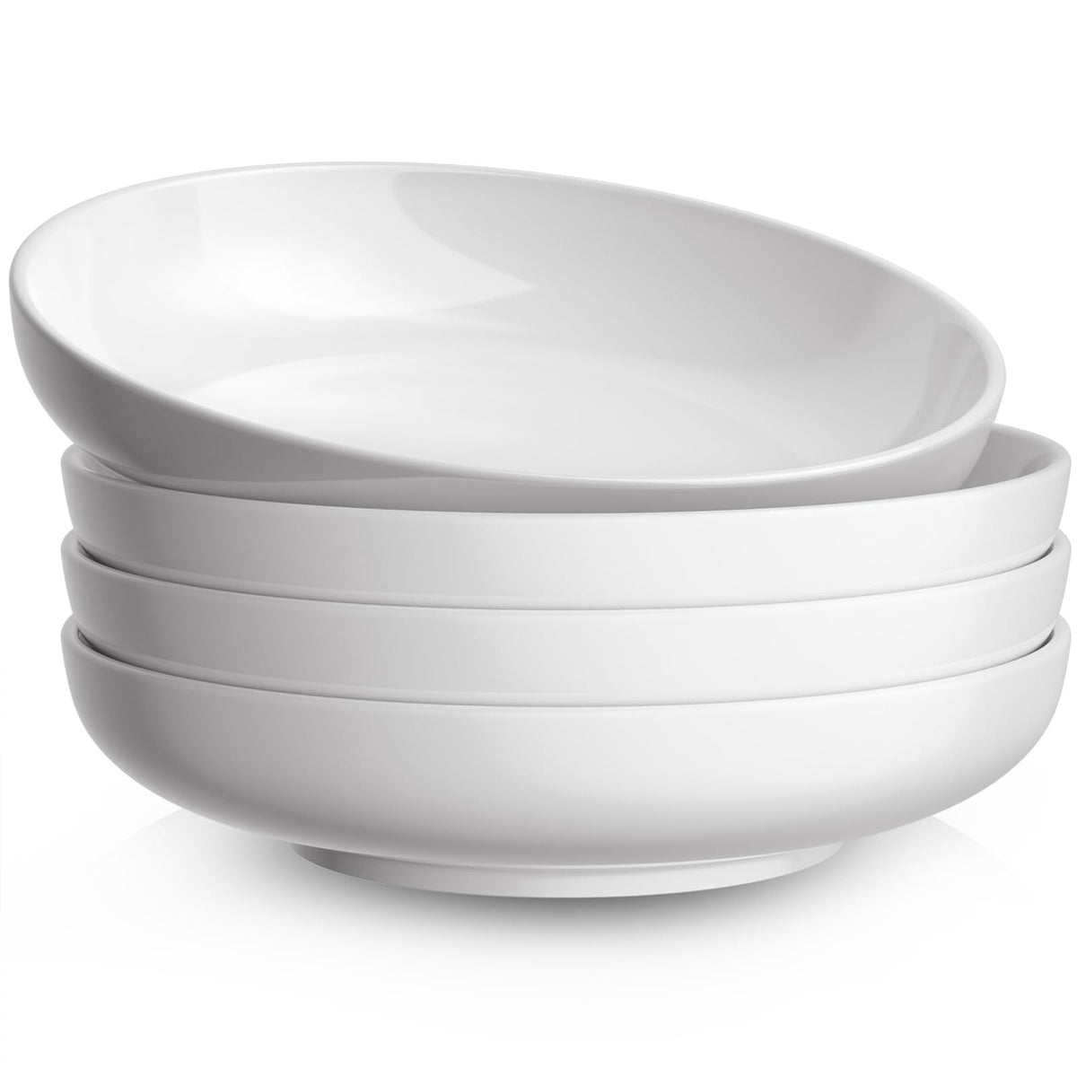 30oz Set of 4 White Porcelain Pasta Bowls P13675