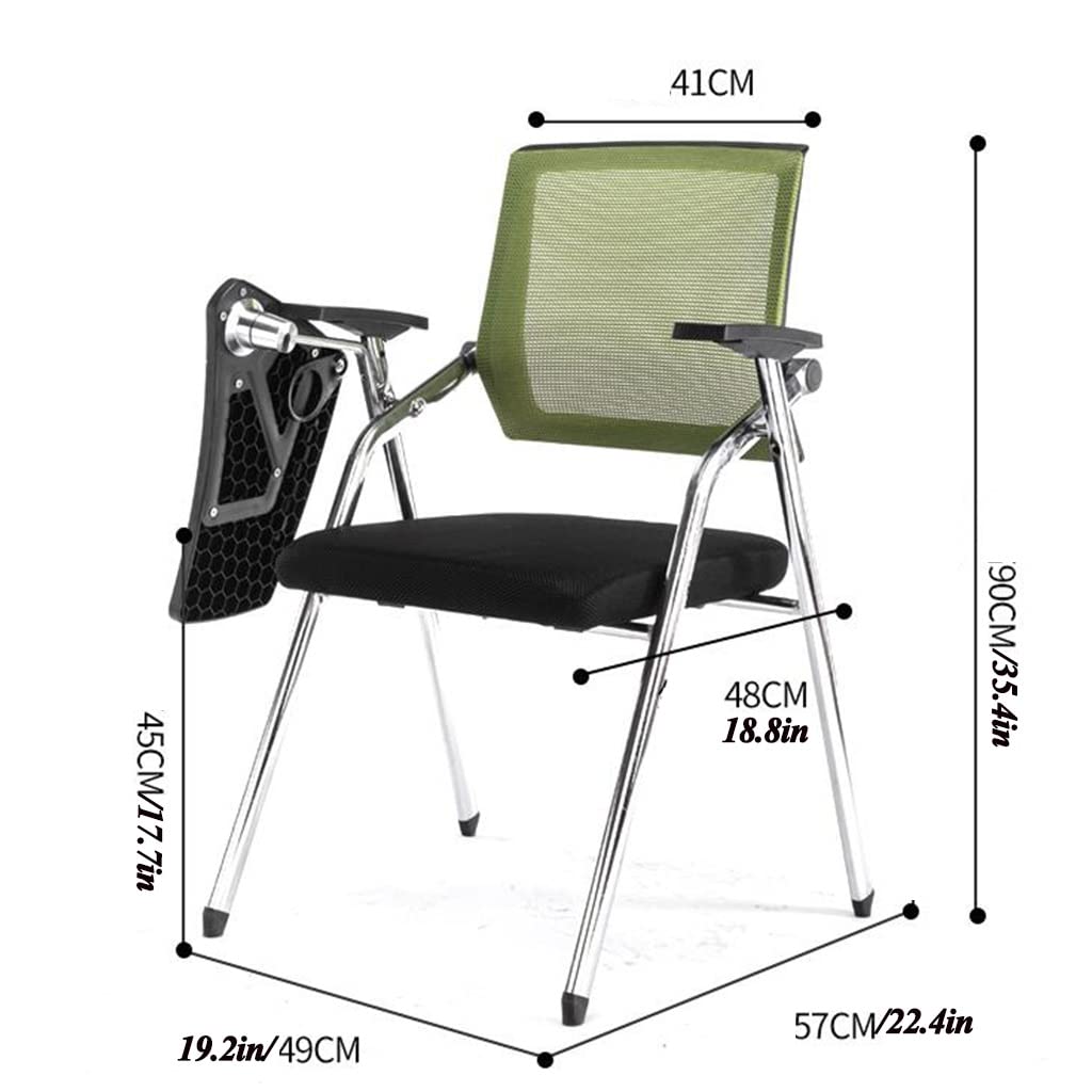 Orange Mesh Foldable Student Chair with Desk and Cup Holder M71769