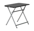 Small Folding Table, Portable Plastic Black 30 Inch T980204