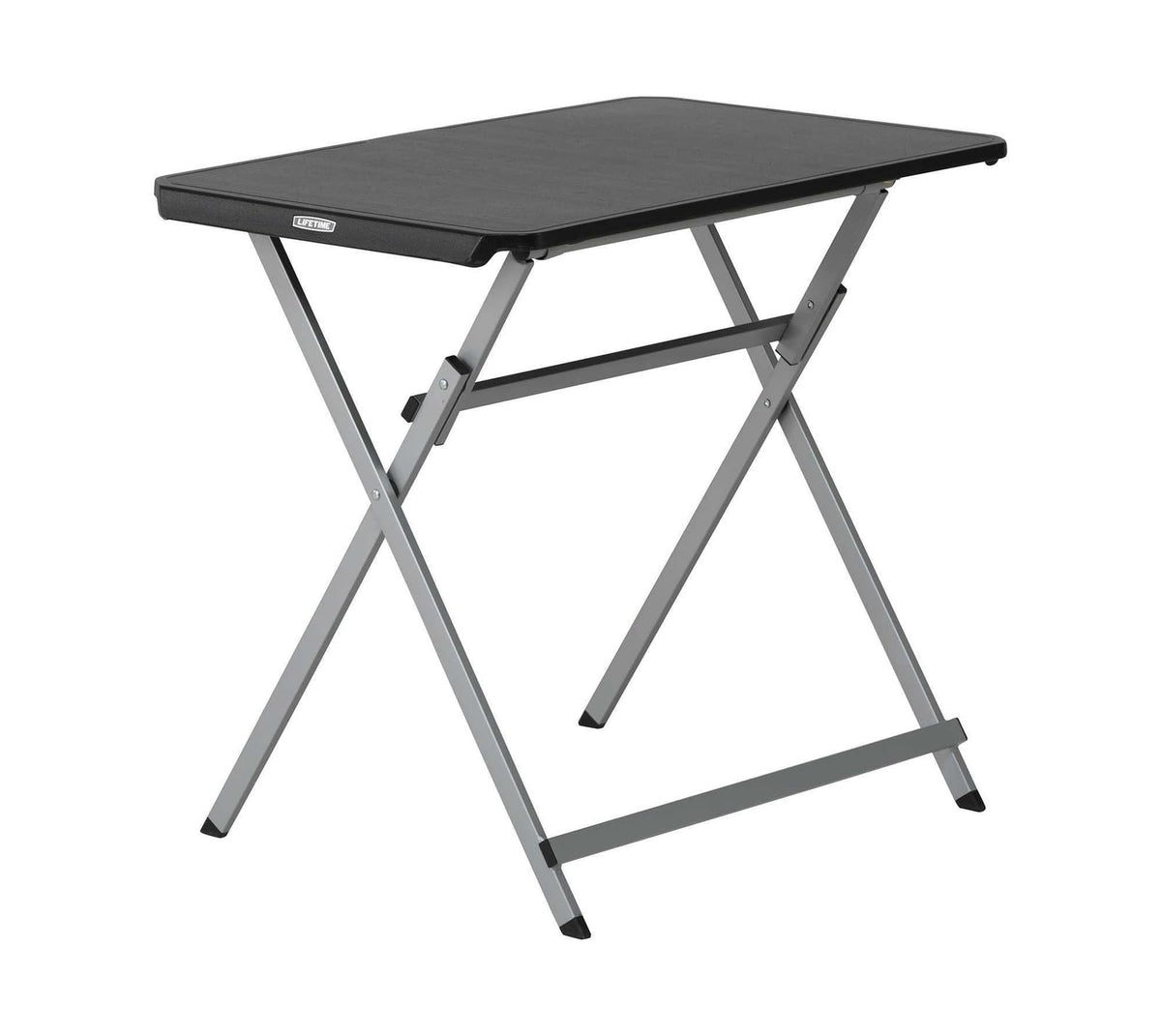 Small Folding Table, Portable Plastic Black 30 Inch T980204