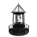 Black Solar LED Lighthouse Garden Decoration I364797