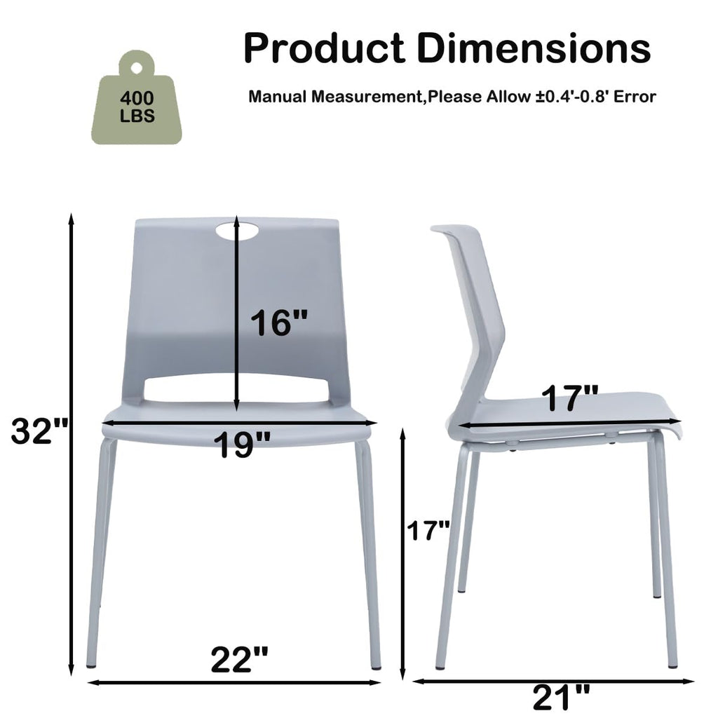 Grey Stacking Guest Chairs Set of 4 N891404