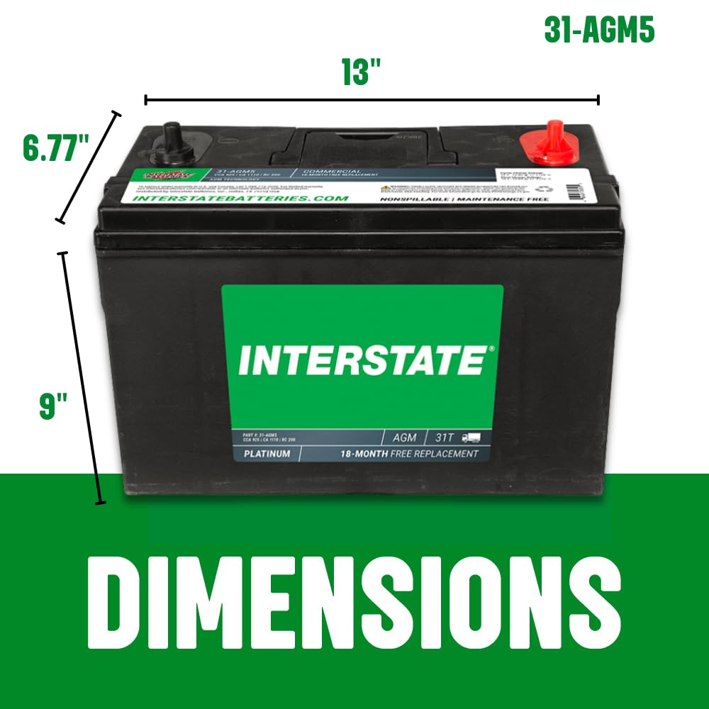 12V 100Ah Group 31 AGM Marine/RV Battery R69736