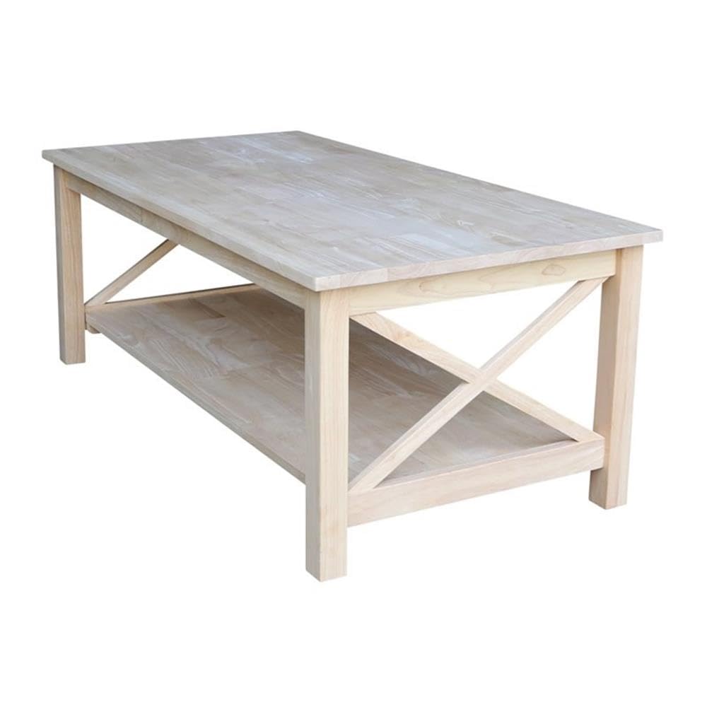 Unfinished Solid Wood Coffee Table N588