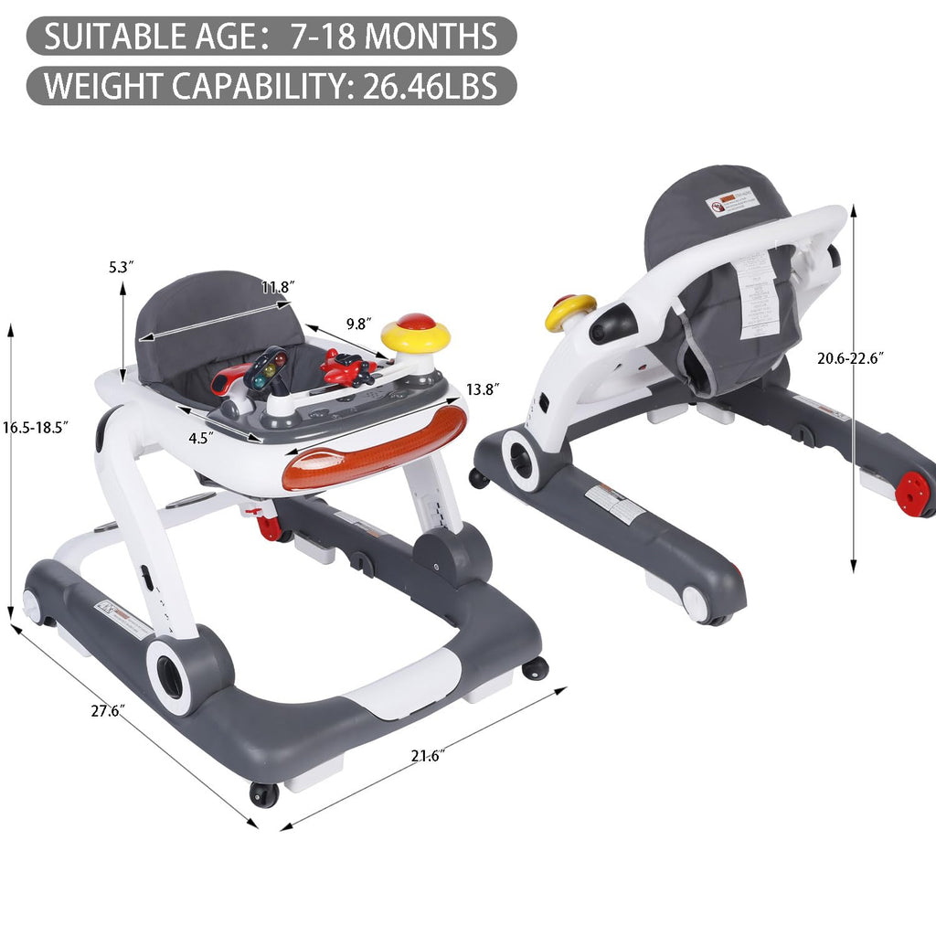 5 in 1 Baby Activity Walker with Wheel, Music & Lights D621