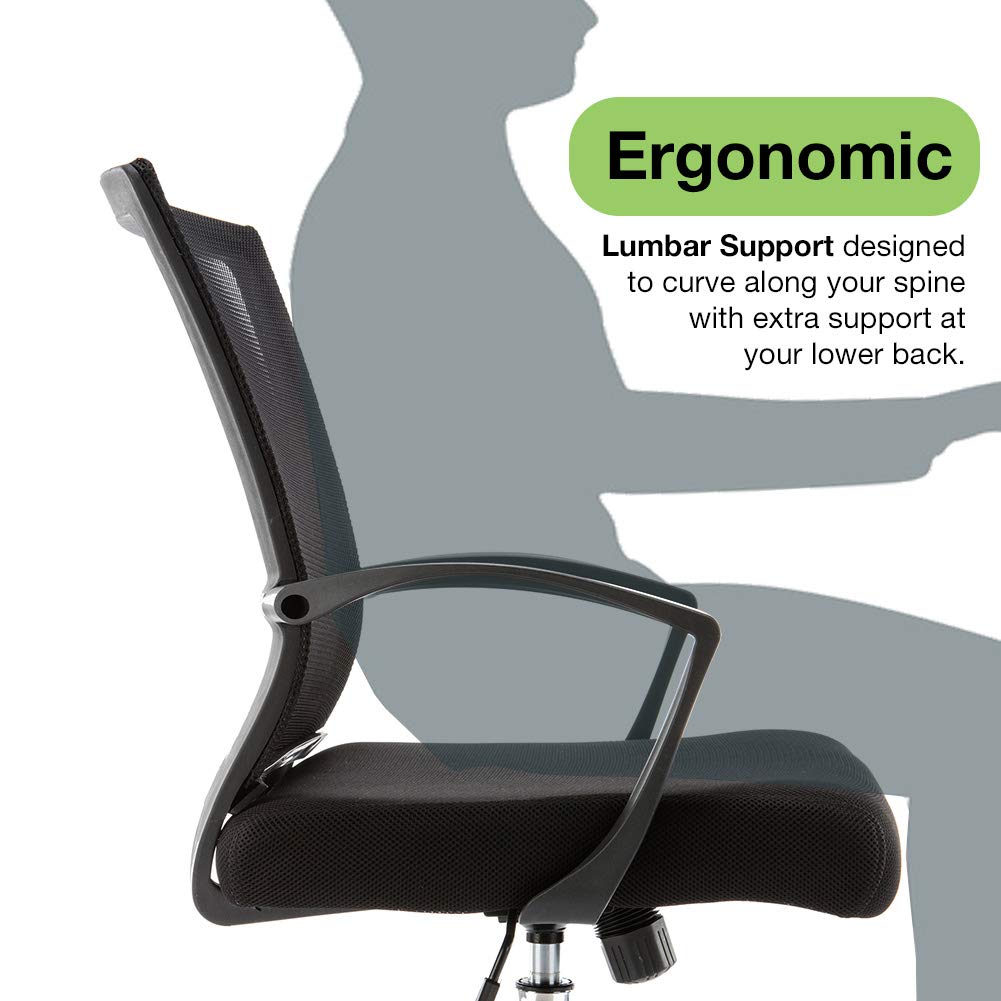 Black Blue Ergonomic Mesh Office Chair Y686060