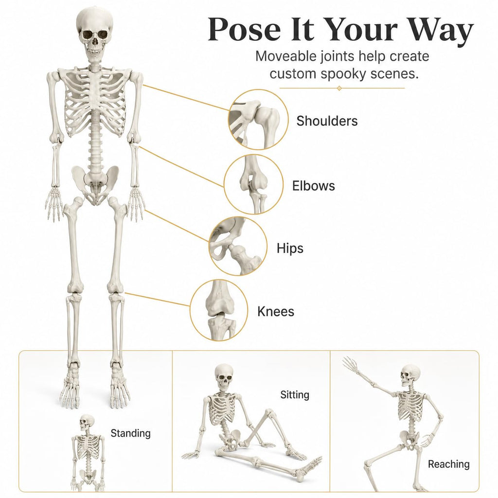 5.4 FT Poseable Skeleton A35637