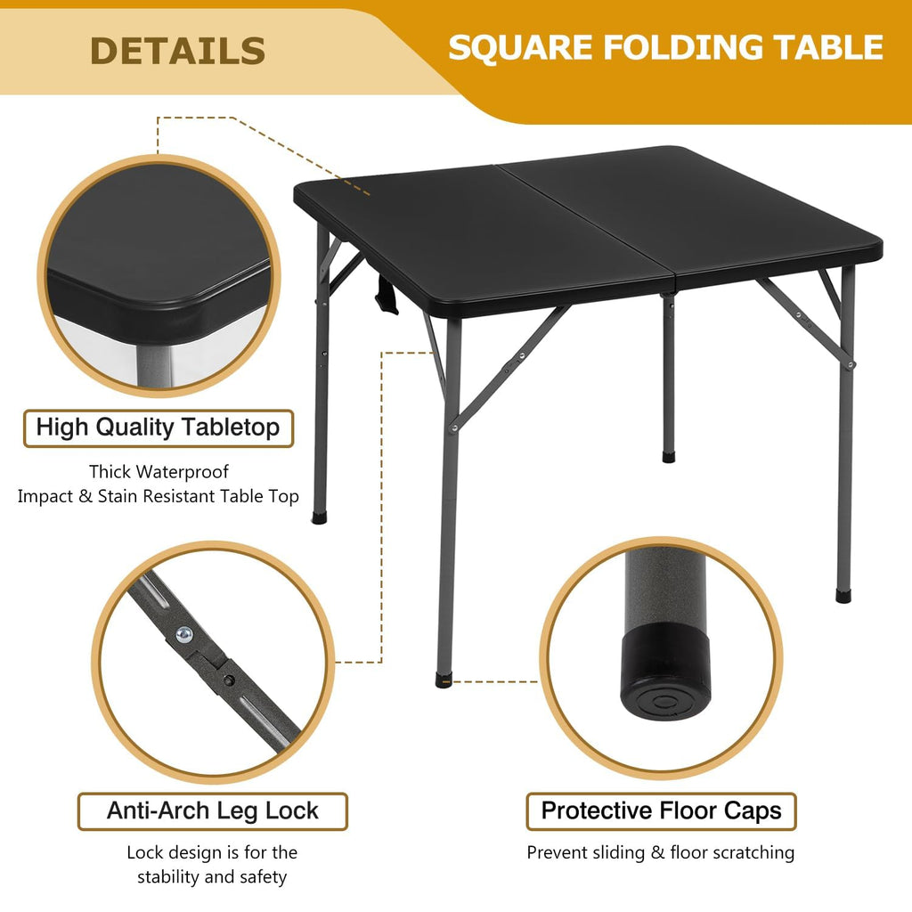 34" Black Folding Card Table X249