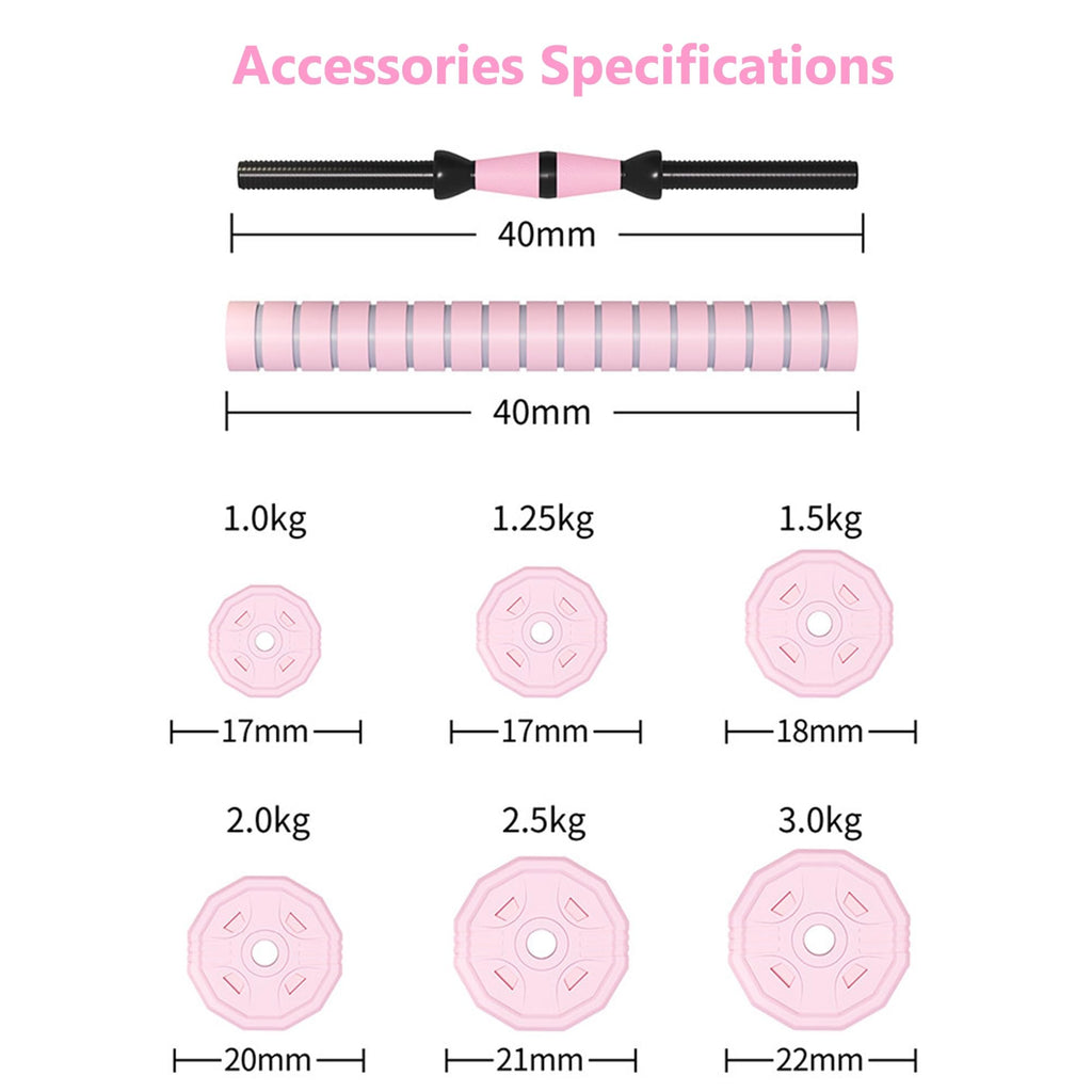 Adjustable Dumbbells Set 2 in 1 Free Weights Dumbbell Barbell Set H122
