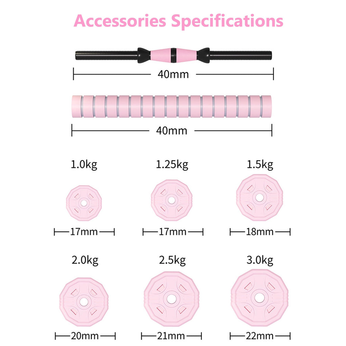 Adjustable Dumbbells Set 2 in 1 Free Weights Dumbbell Barbell Set H122