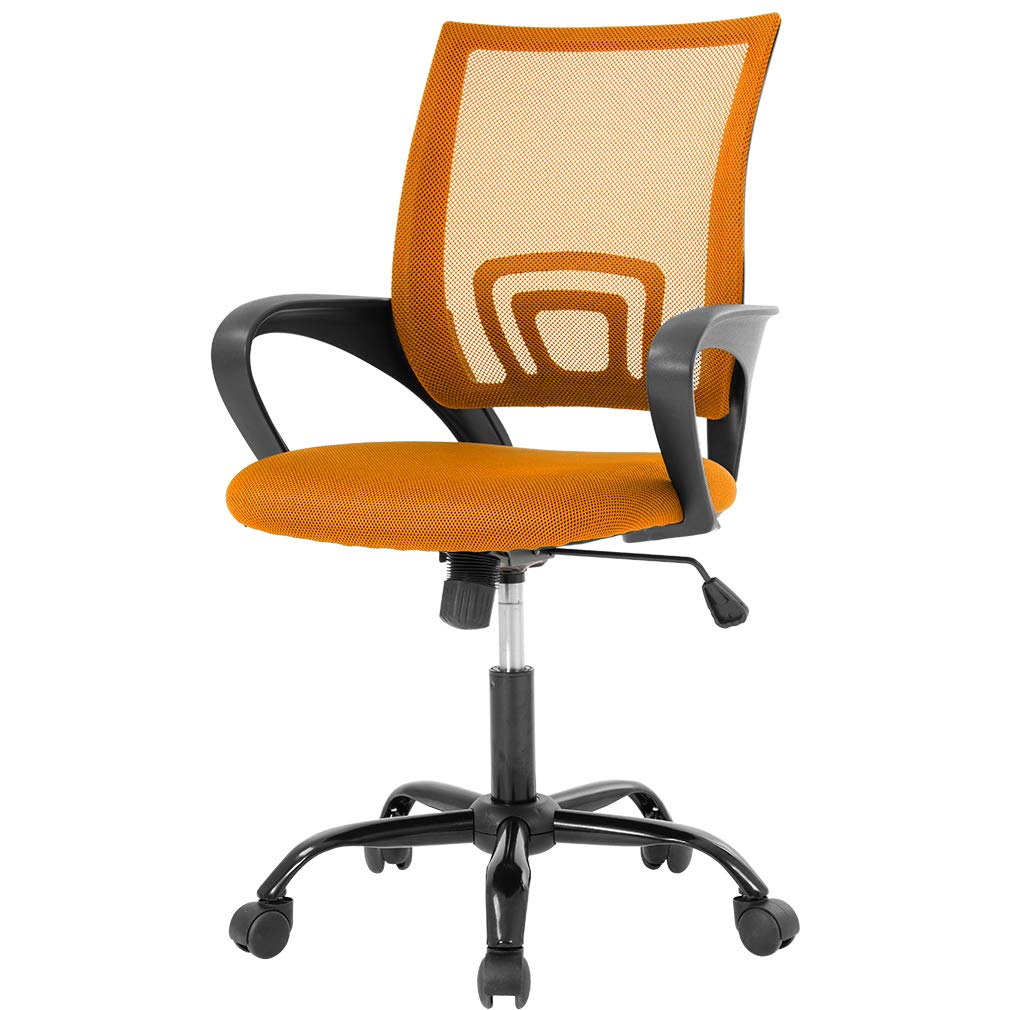 Orange Mesh Office Chair with Lumbar Support N64075