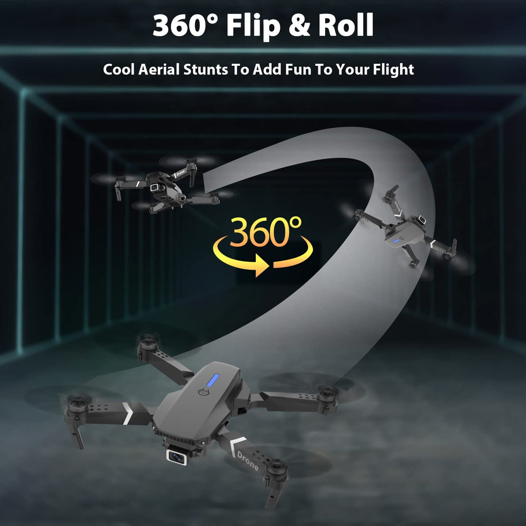 Foldable RC Quadcopter Drone with 1080P Camera, 2 Batteries, Carrying Case W707926