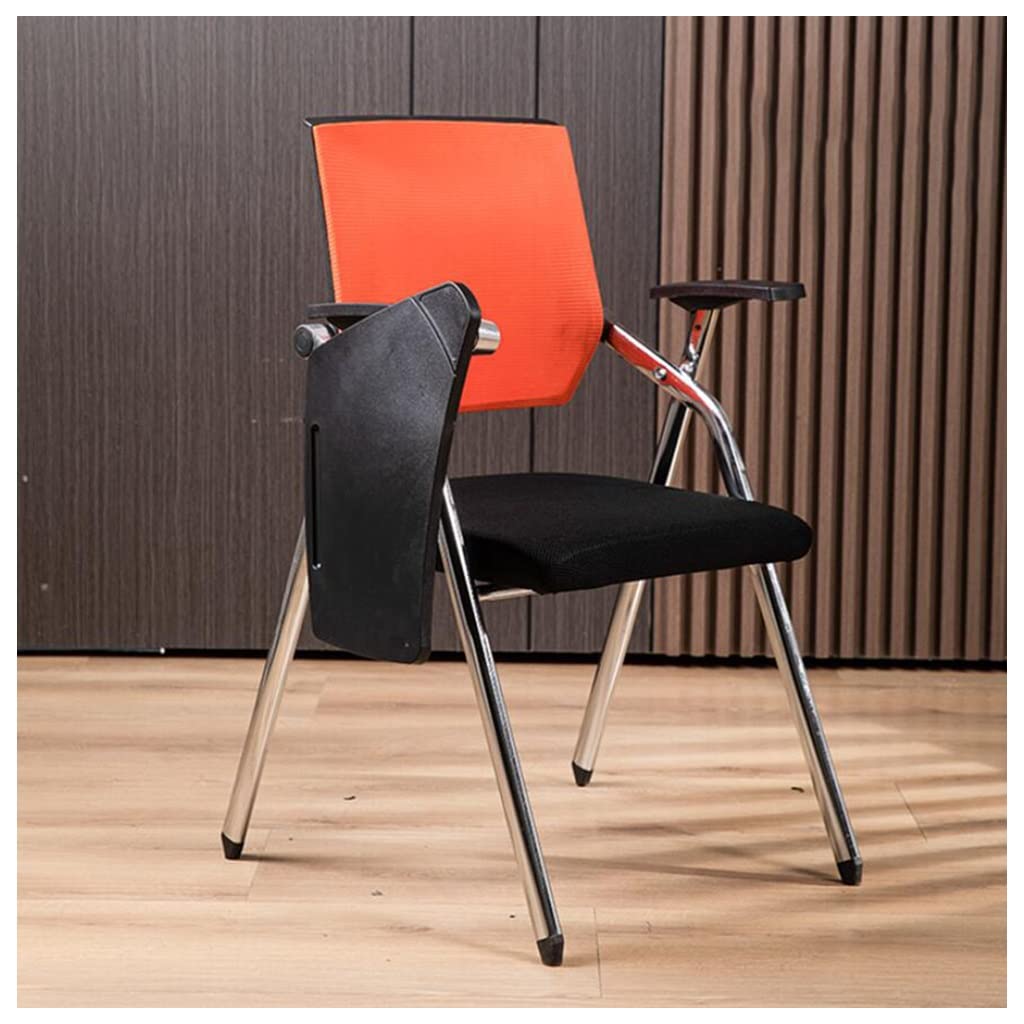 Orange Mesh Foldable Student Chair with Desk and Cup Holder M71769