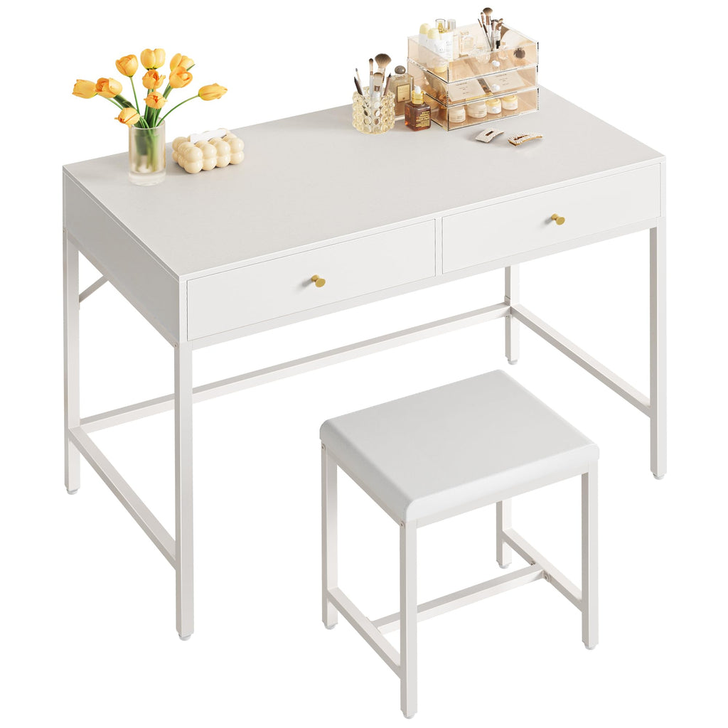 White Desk with 2 Drawers V1865