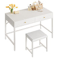 White Desk with 2 Drawers V1865