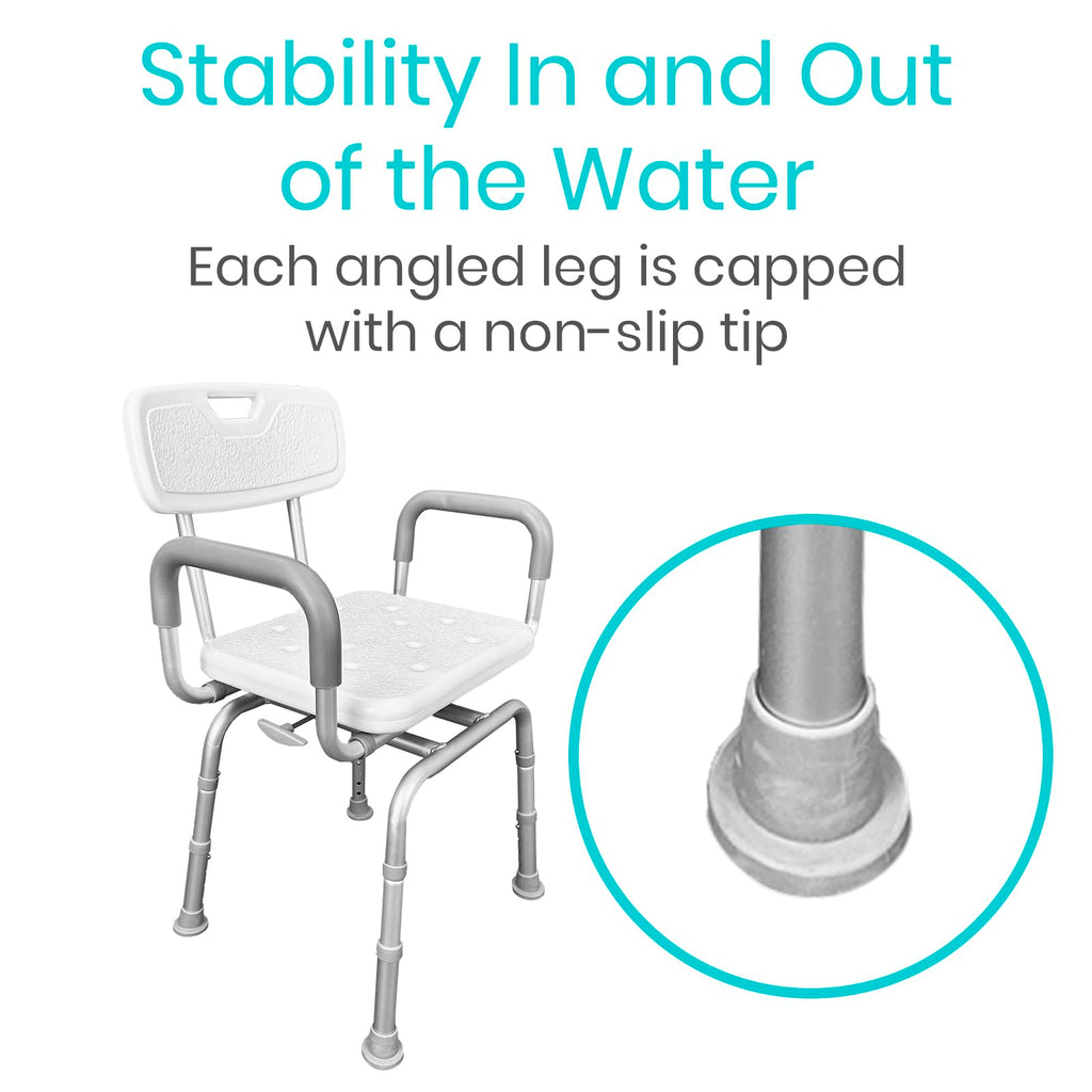 Swivel Shower Chair with Removable Back & Arms G477572