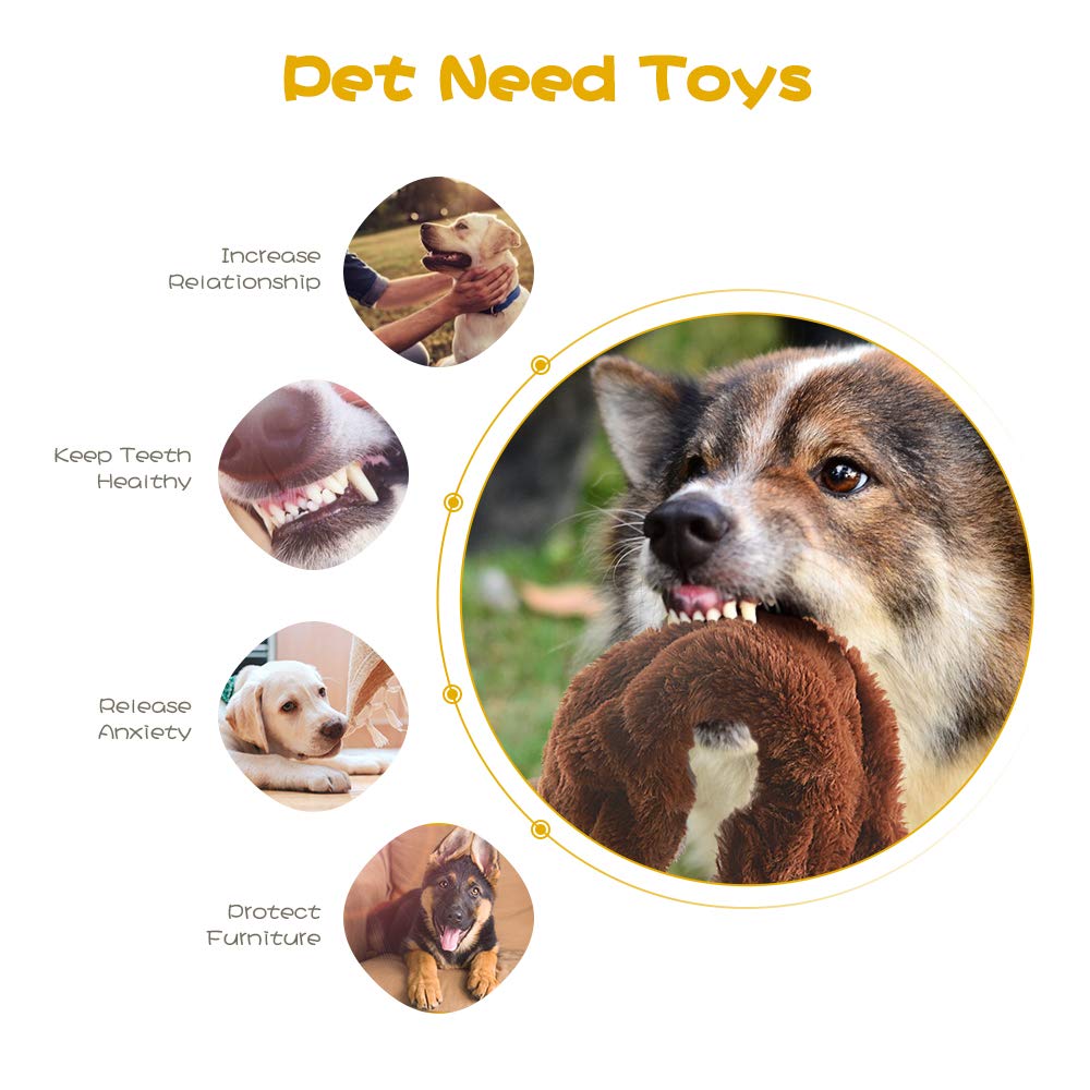 Dog Squeaky Chew Toys No Stuffing Soft Plush H416