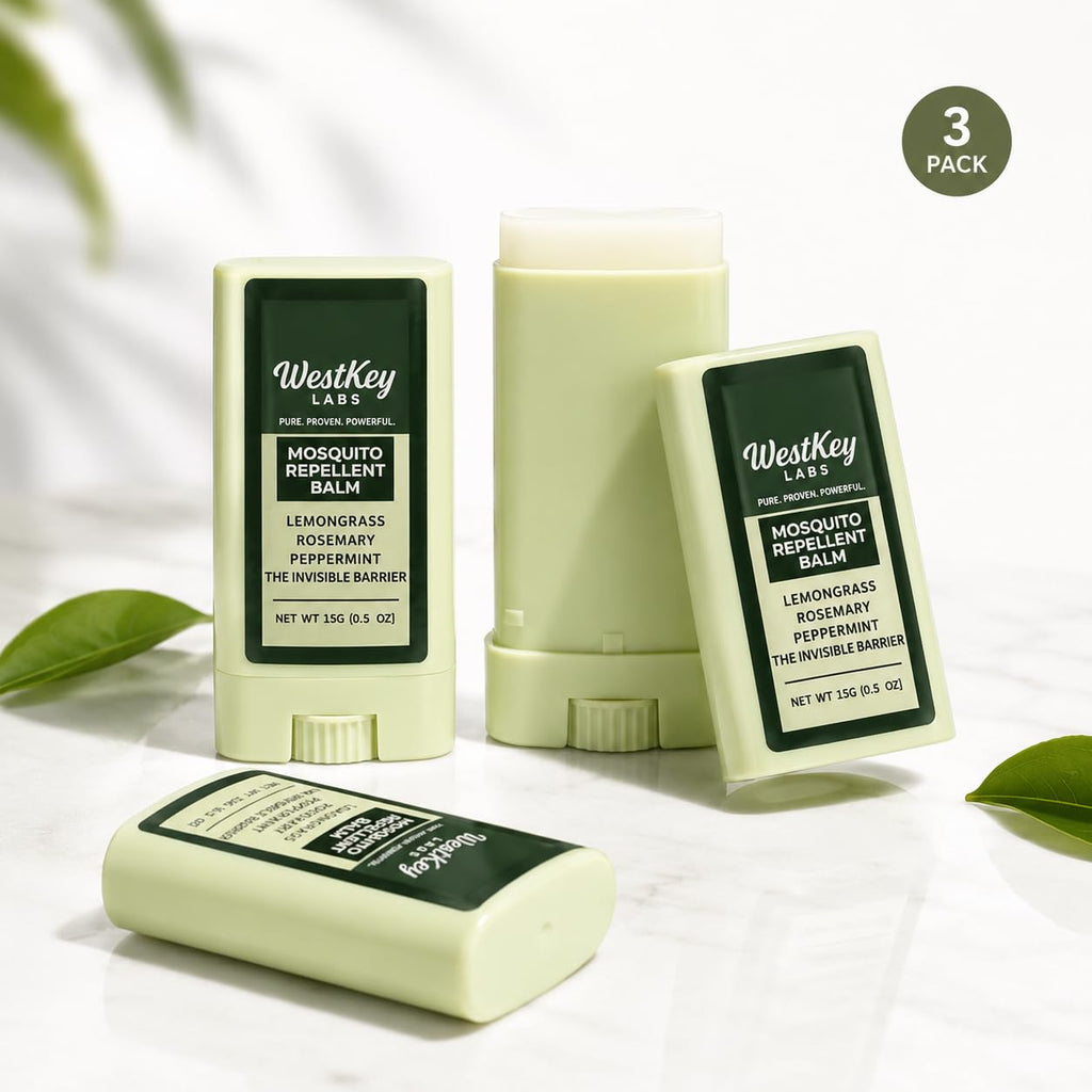 Mosquito Repellent Balm Stick 3-Pack 0.5oz DEET-Free Plant-Based L593