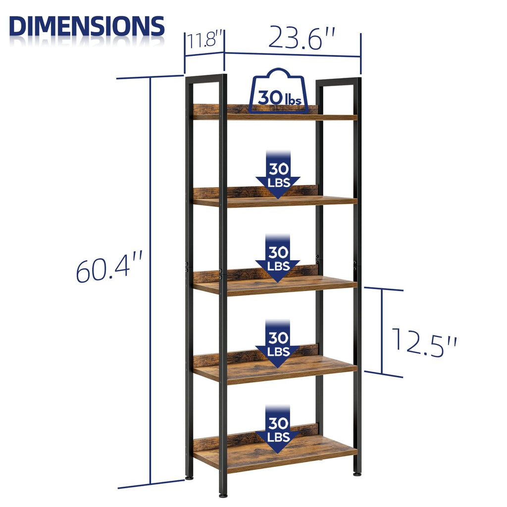 5 Tier Freestanding Bookshelf R231189