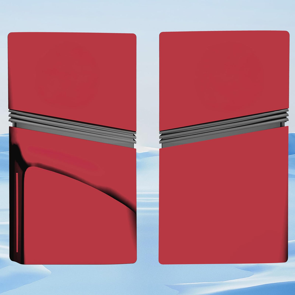 Red Matte ABS PS5 Pro Disc Edition Cover Plates R560