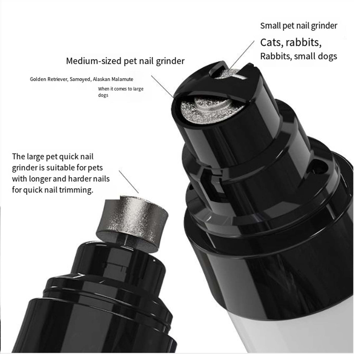 Silent Dog Nail Grinder with LED Light I169765