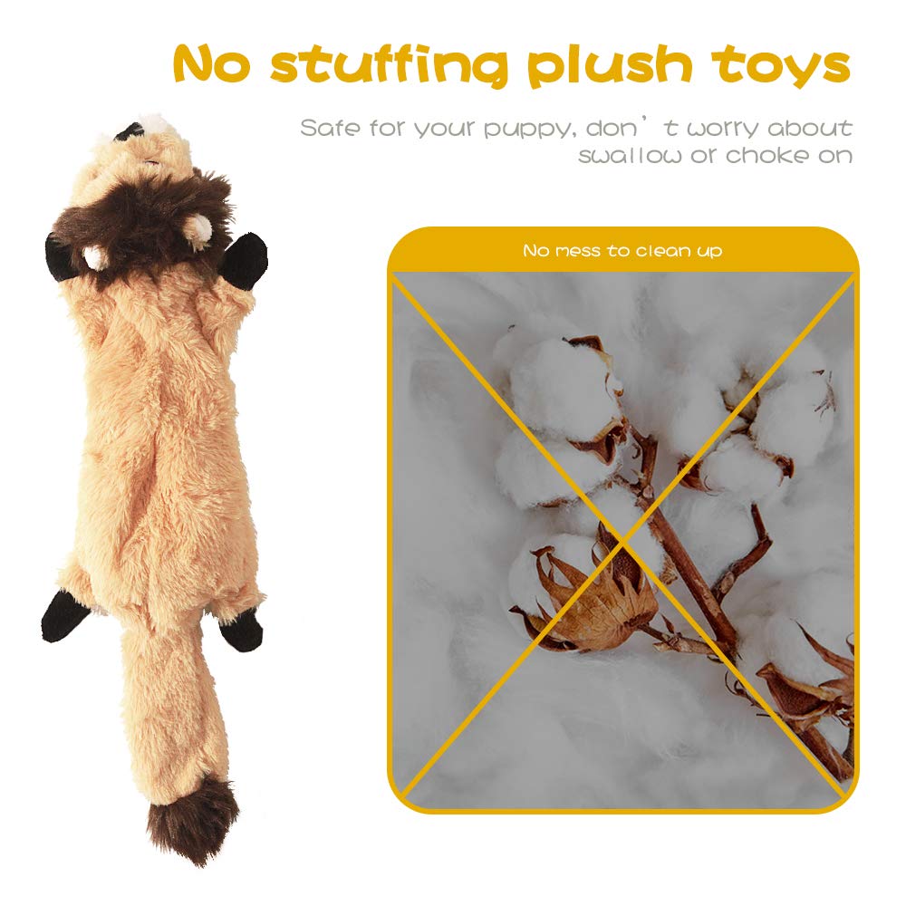 Dog Squeaky Chew Toys No Stuffing Soft Plush H416