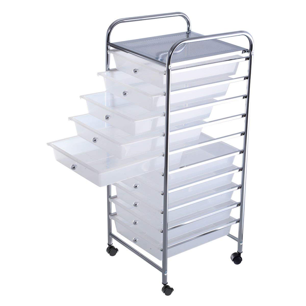 10 Drawer Rolling Storage Cart F6833