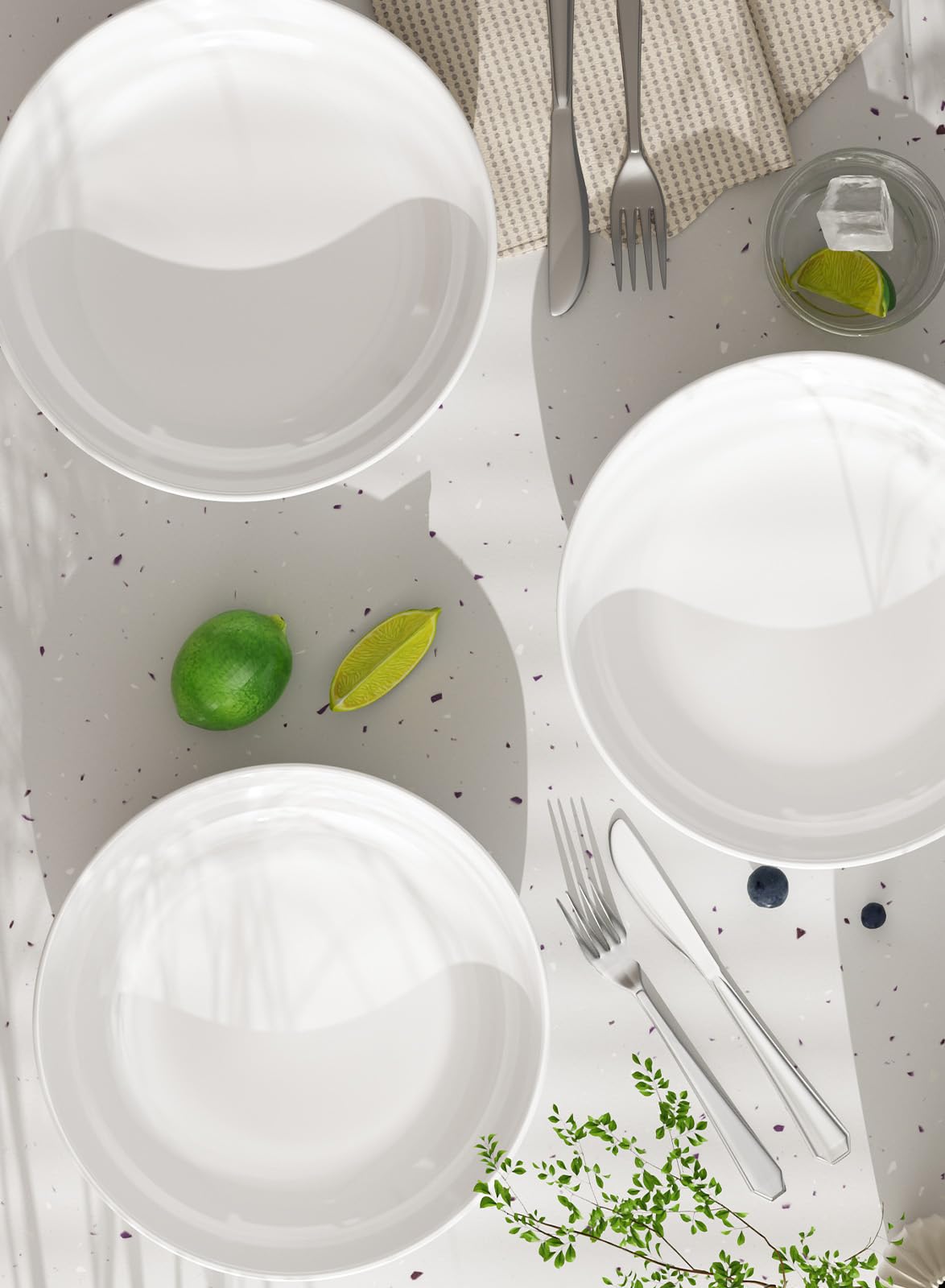 30oz Set of 4 White Porcelain Pasta Bowls P13675