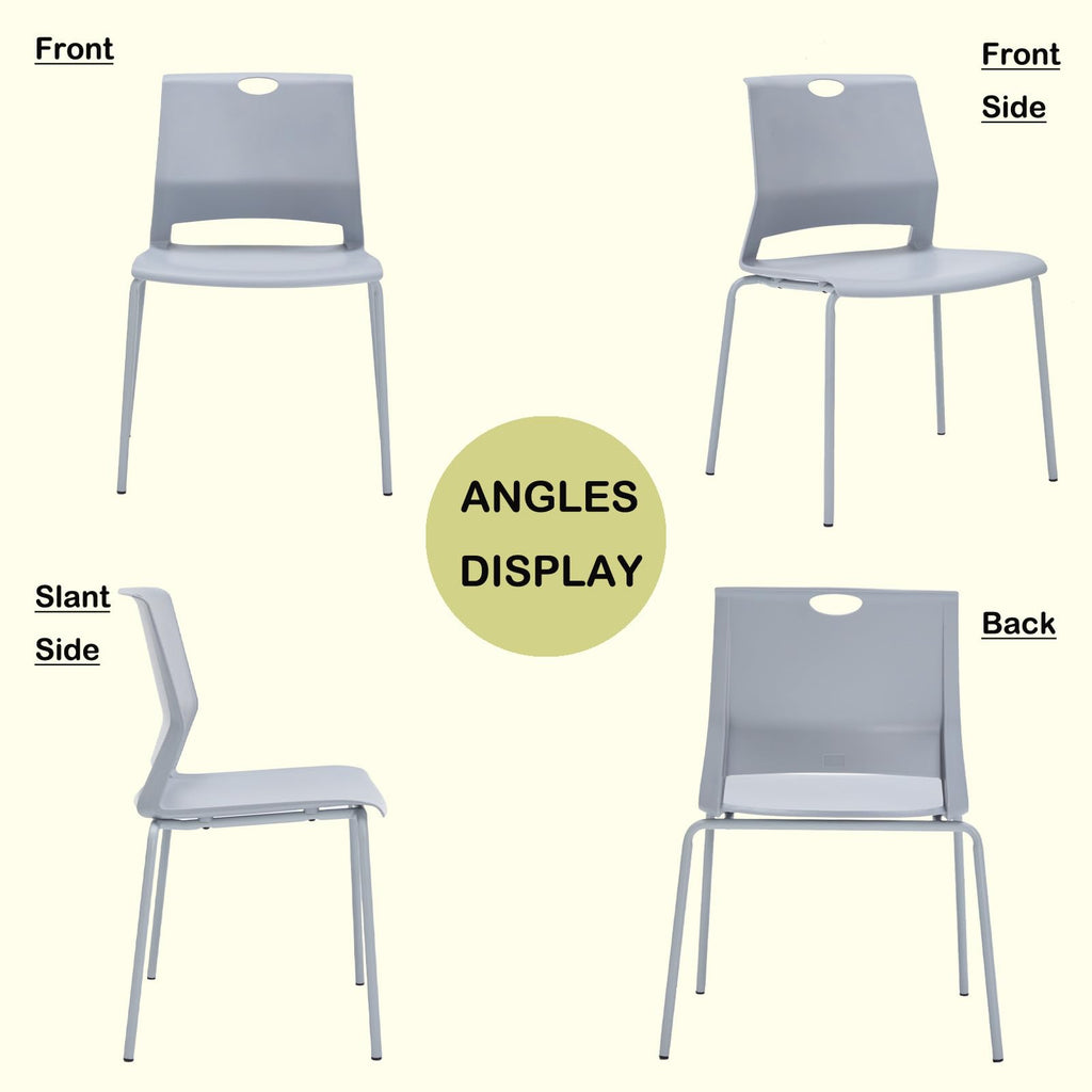 Grey Stacking Guest Chairs Set of 4 N891404