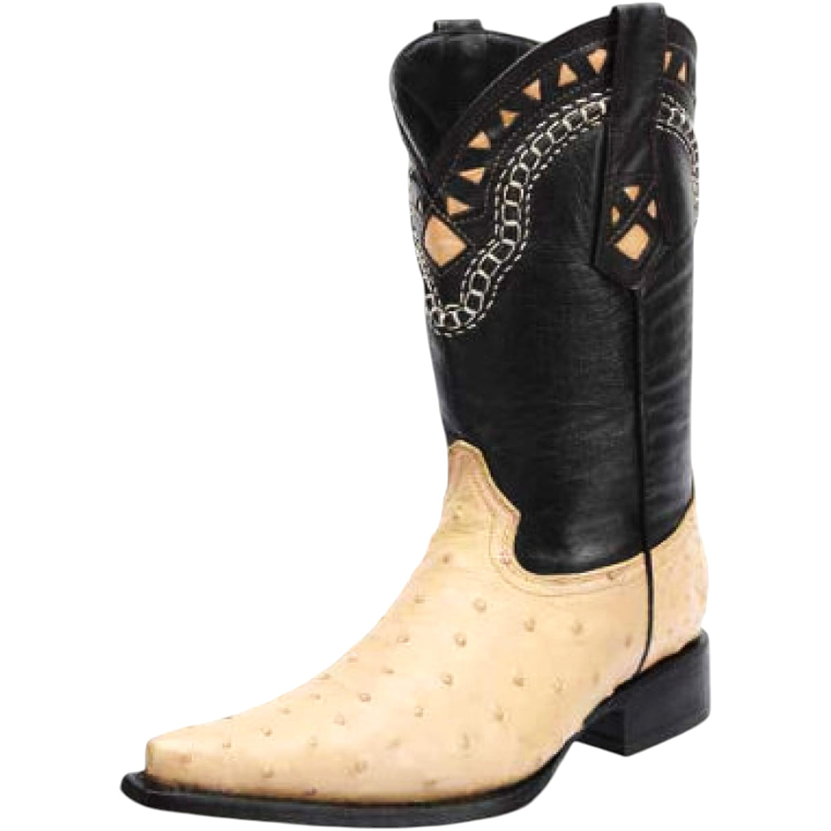White Snip Toe Leather Western Boots S65152