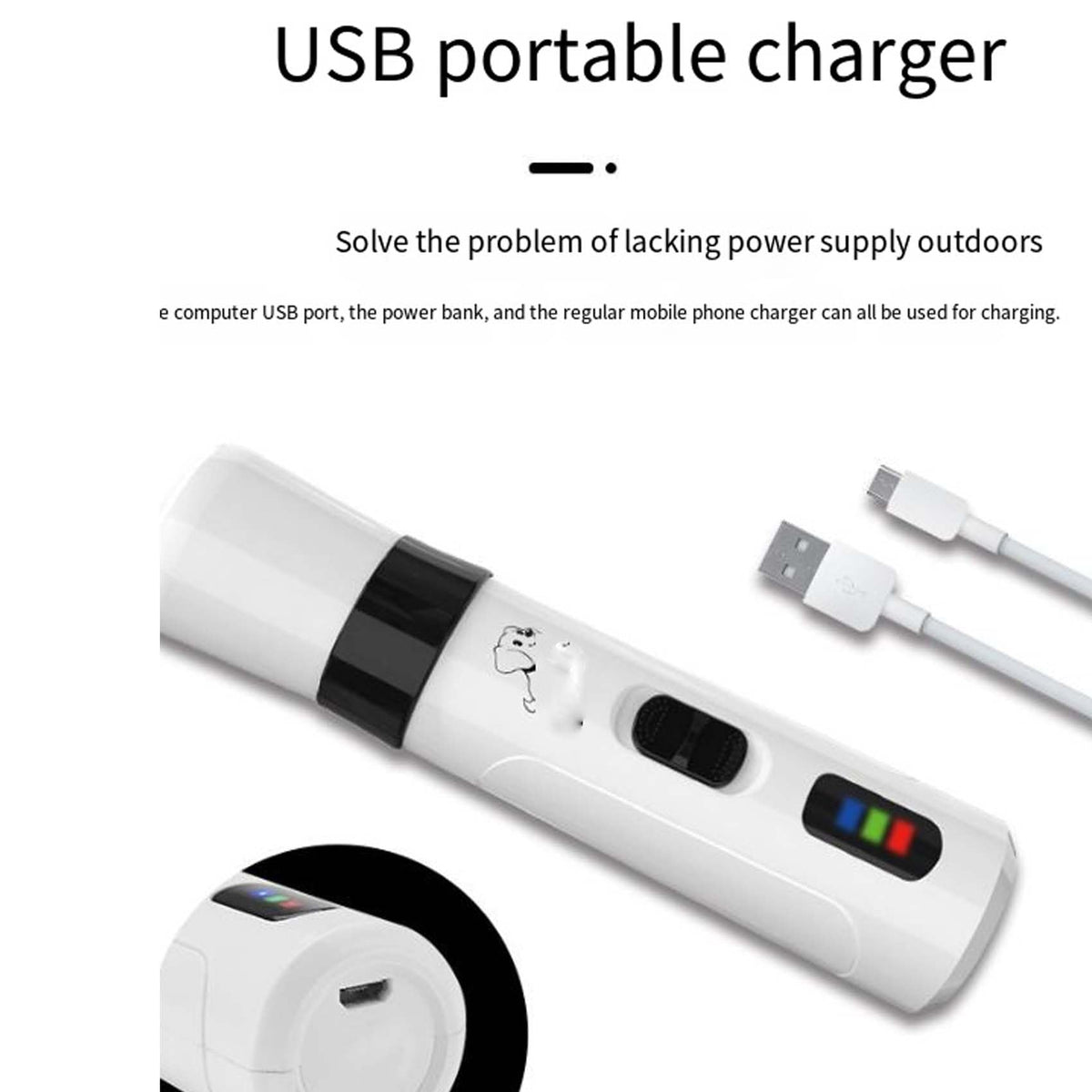 Silent Dog Nail Grinder with LED Light I169765