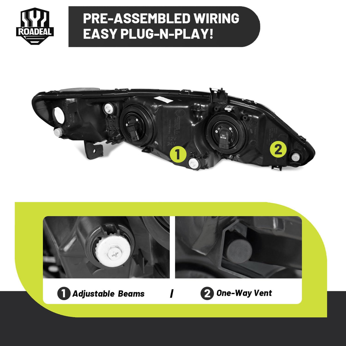 Headlights for Honda Civic 4-Door T1100