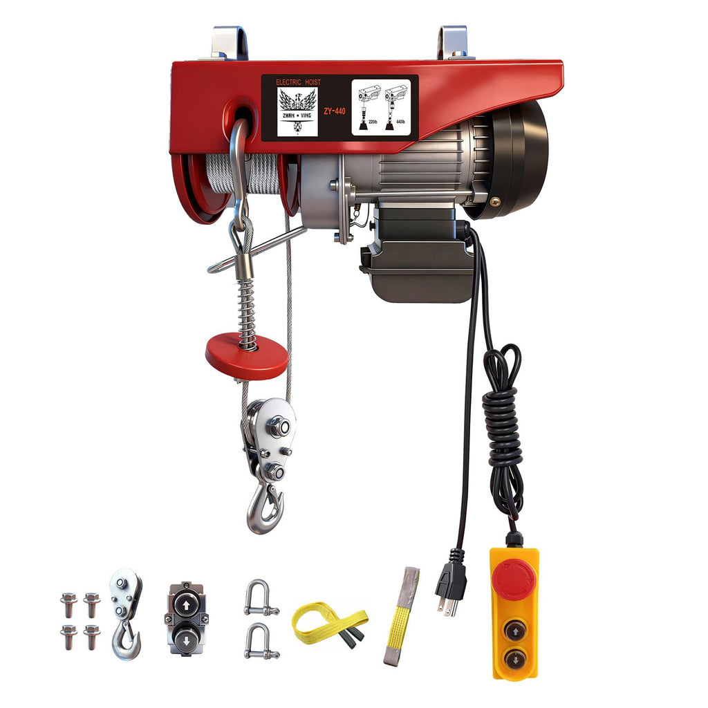 440 lbs 110V Electric Hoist with 14ft Wired Remote Control G323