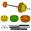 Adjustable Barbell Set, 40LB, Black, PU, Padded Grip T1336