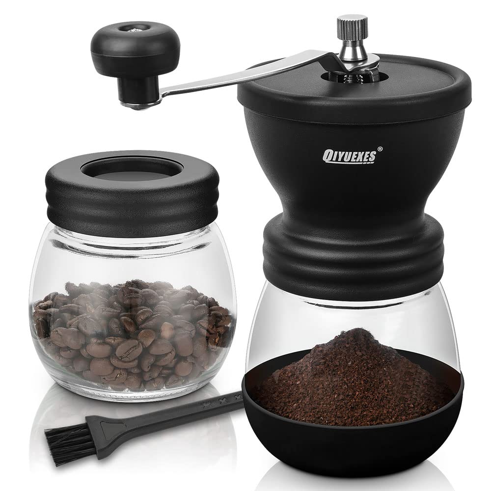 Manual Coffee Grinder 48 Adjustable Settings 80g Conical Burr 2 Jars Q461854