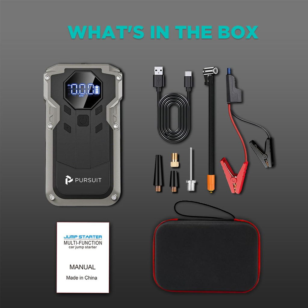 2000A Peak 150PSI Portable Jump Starter with Air Compressor T716