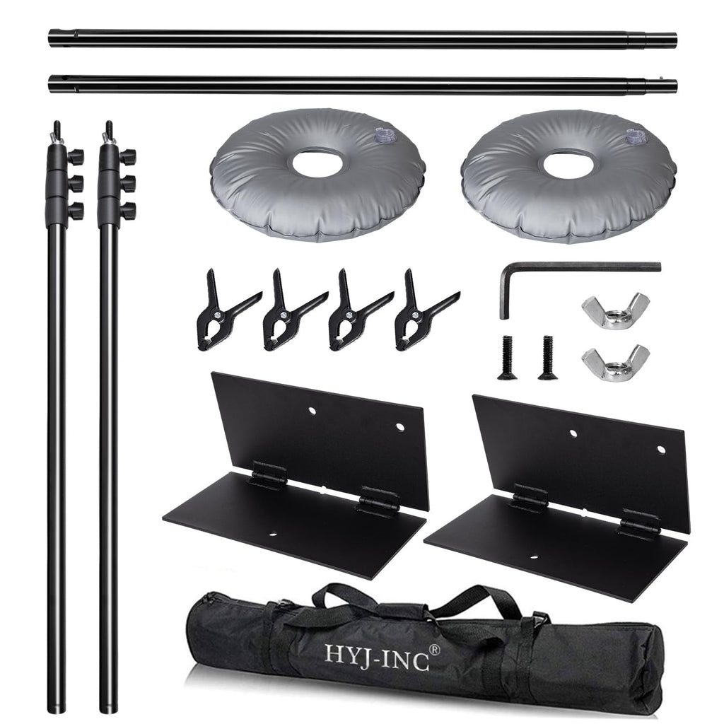 Adjustable Photography Backdrop Stand Kit 10ft x 8.5ft with Clamps and Carrying Bag B4219