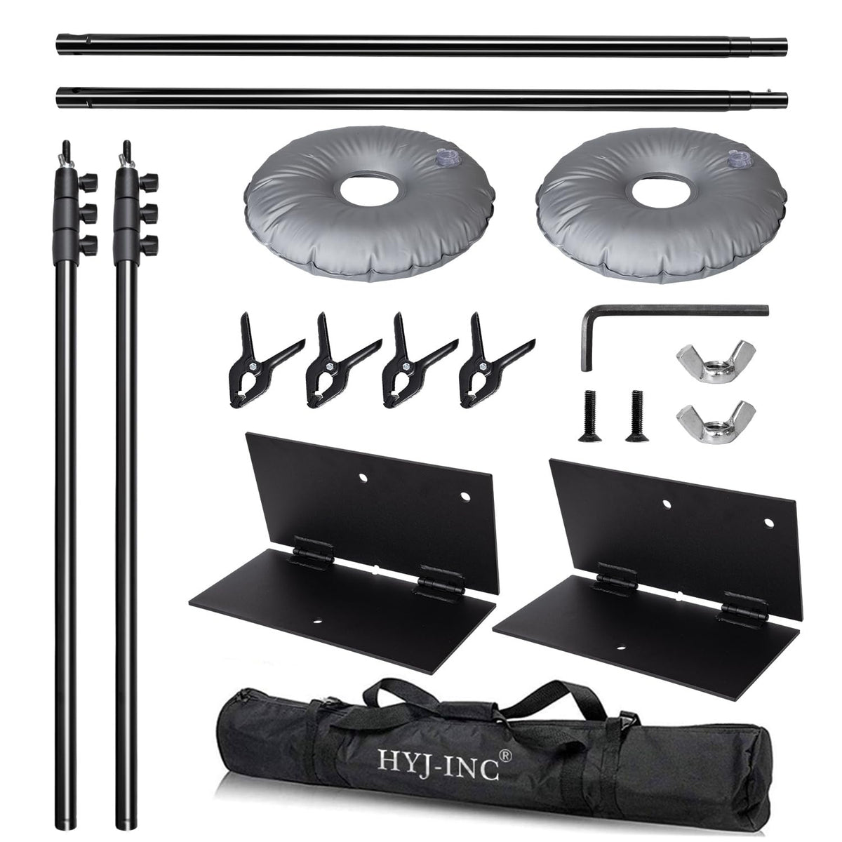 Adjustable Photography Backdrop Stand Kit 10ft x 8.5ft with Clamps and Carrying Bag B4219