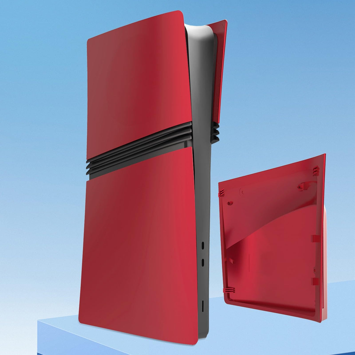Red Matte ABS PS5 Pro Disc Edition Cover Plates R560