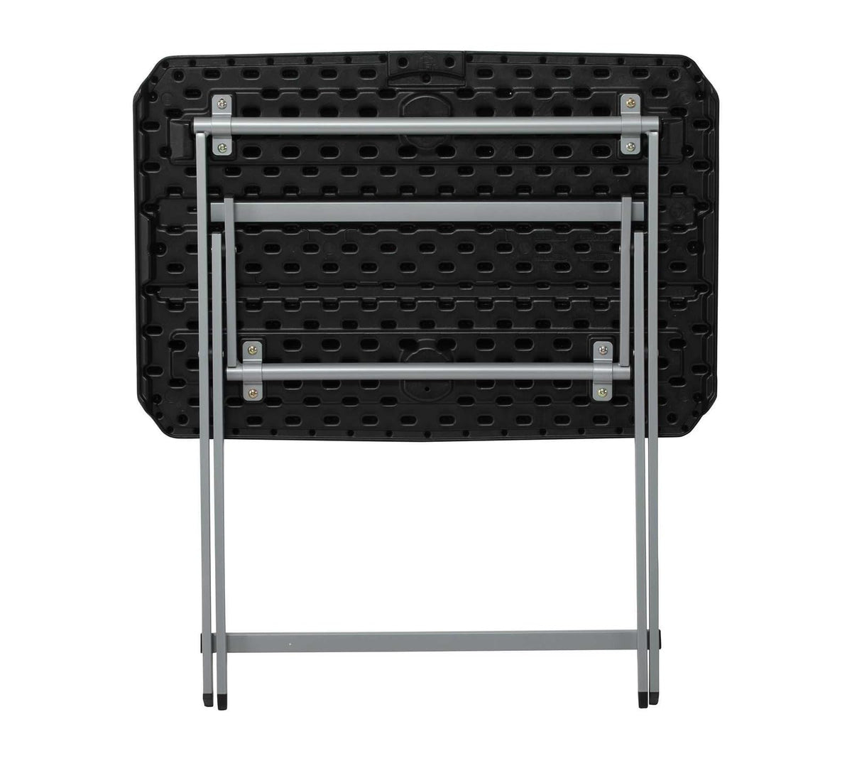 Small Folding Table, Portable Plastic Black 30 Inch T980204